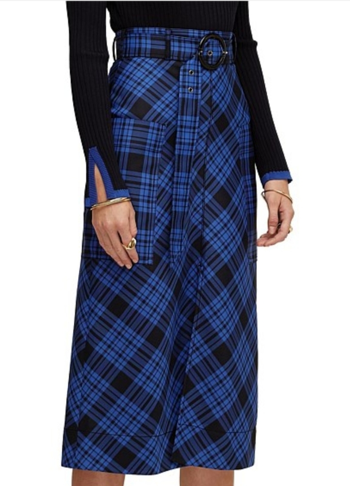 Lover/Free People Francoise Midi Skirt- Sapphire